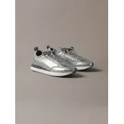HW0HW03287PE6 Calvin Klein Metallic Ltr Runner Trainers